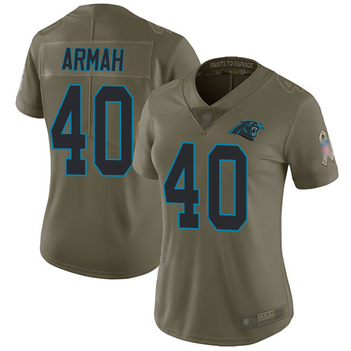 Carolina Panthers Limited Olive Women Alex Armah Jersey NFL Football #40 2017 Salute to Service